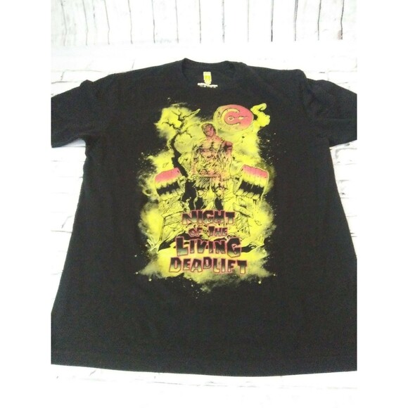 Mens Short Sleve T-Shirt Medium by LifeAsRX Print "Night of the living Deadlift" - Picture 2 of 7
